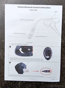 Bezdrátový headset L6 do přilby - NOVÉ - 3