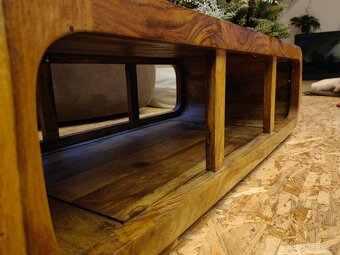 Designový konferenční stolek z masivního dřeva - 3