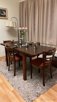 Starožitný masivní jídelní set THONET - 3