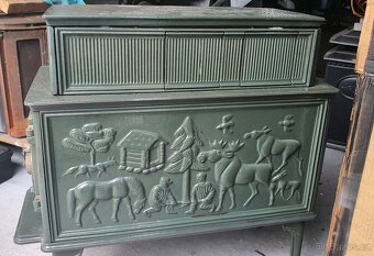 Litinová kamna Jotul F 118 N zelený smalt - 3