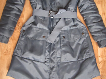 Zimní kabát nebo dlouhá bunda, L/40, středně šedá - 3