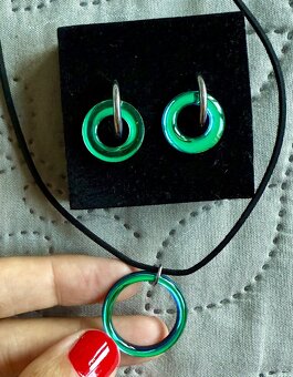 Orig. veselý set přívěsek + náušnice, chameleon, sleva. - 3