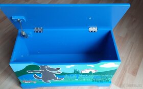 Dřevěná truhla, box na hračky - 3