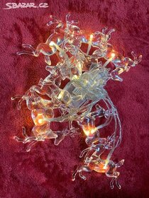 Nový Vánoční řetěz s jeleny 165 cm -10 LED světel - 3
