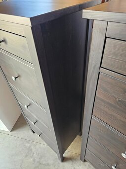 HEMNES KOMODY ČERNOHNĚDÉ - 3