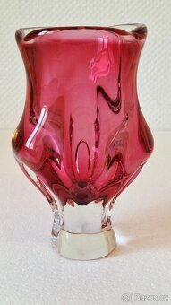 STARÁ VÁZA HUTNÍ SKLO. TOP STAV. - 3