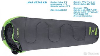 Spací pytel dětský LOAP Vietas Kid, do 160 cm, NOVÝ - 3