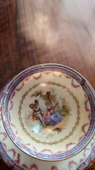 Starý porcelánový malovaný šálek - 3