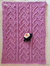 Pletená dětská deka ružovo-fialová - 3