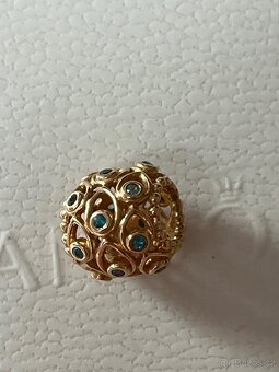 Zlatý korálek pandora 585 s topazy - 3