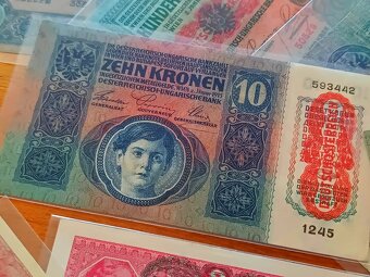 Bankovky Rakousko-Uherska(1000, 100, 50, 20, 10, 2,1 koruna) - 3
