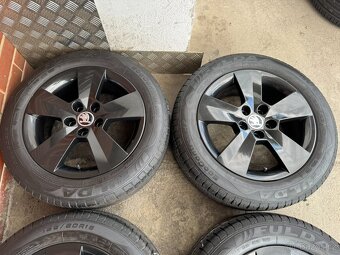 NOVÉ Alu 15" 5x100 škoda Matone BLACK letní F3 Rapid - 3