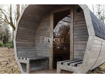 Finská sudová sauna 3 m s terasou - 3
