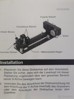 Rotační nástavec pro CO2 laserový plotr - 3