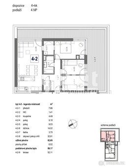 Prodej moderního 4+kk s výhledem do zeleně, 90 m² - Brno - 3