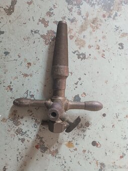 Stará mosazná pípa na dřevo - 3