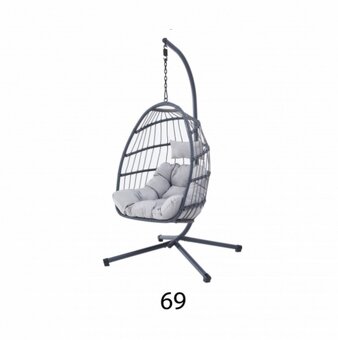 Závěsné křeslo (houpačka) šedá barva - 3