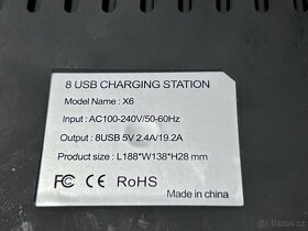 USB nabíjecí stanice (8x 5V 2,4A/19,2A) - 3