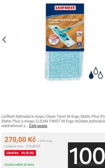 NASADA NAHRADA NA MOP LEIFHEIT 3 DRUHY - 3
