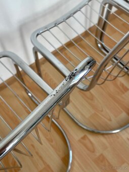 Gastone Rinaldi vintage chairs, židle chrom - 3