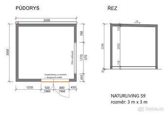 Moderní zahradní domek 3×3 m – ihned k odběru - 3