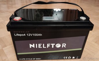 Baterie LiFePO4 Nielftor - 100Ah, 12V, BMS s BT - nová - 3