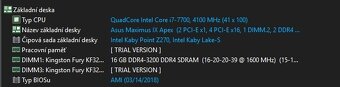 Základní deska Asus MAXIMUS APEX IX + Intel Core i7 7700 - 3