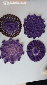 Háčkované dečky, barevné, různé tvary - 3