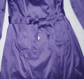 Fialový jarní kabát/trenčkot, vel. 38 - 3