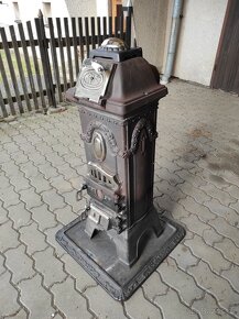 Americká litinová kamna + litinový.podstavec - 3