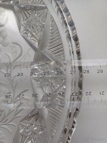 Skleněná broušená mísa - 3