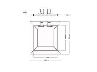 Revizní dvířka do SDK stěny protipožární 500x500 - 3