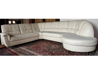 Rohová kožená sedací souprava, 3302 - 3