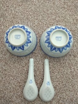 Nová sada misek z čínského porcelánu - motiv rýžové zrno - 3