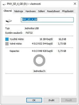 SD HC paměťová karta značky PNY 4 GB, plně funkční - 3