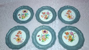 Cínové retro talířky značka Anděl 6 kusů - 3