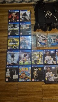 PlayStation PS4 500GB + druhý ovladač a PS4 Hry - 3