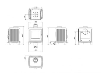 Kratki KOZA K11 kamna 6kW - 3