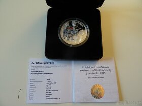 Stříbrná mince Pravěký svět - Triceratops proof - 3