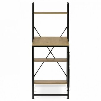 Psací stůl podpořený regálem v dubovém či vintage stylu - 3