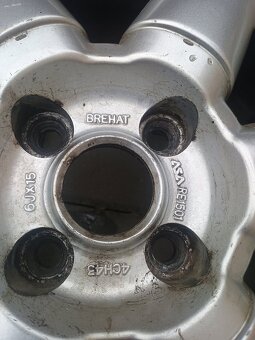 4ks ALU disky 6Jx15, 4CH43, rozt. 4x10 - 3