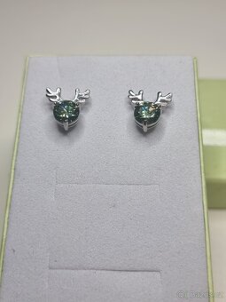 Naušnice s diamantem ( moissanit ) - 3