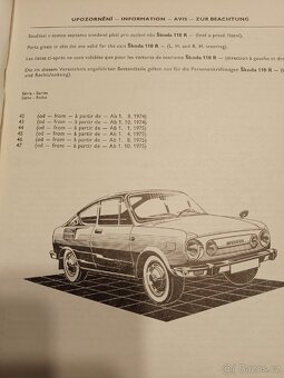 Škoda 110 R-katalog náhradních dílů. - 3