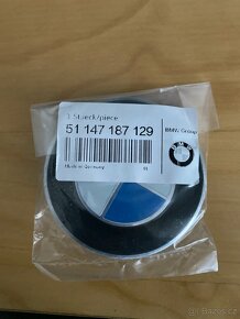 BMW znaky kapota, kufr, pokličky do kol 74mm 82mm - 3