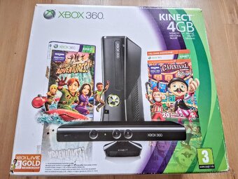 Xbox 360+Kinect+2x ovladač+4x hra - 3