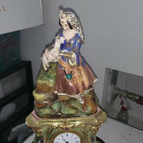 Krásné staré porcelánové hodiny - 3