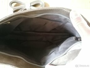 Koženkova kabelka tmavě hneda - 3