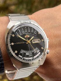 Orient “vecny kalendar” hodinky / retro watch - 3