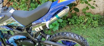Nová benzínová dětská minikroska modrá 49ccm 10"kola - 3