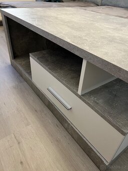 Konferenční stolek IGUAN - beton/bíla - 3